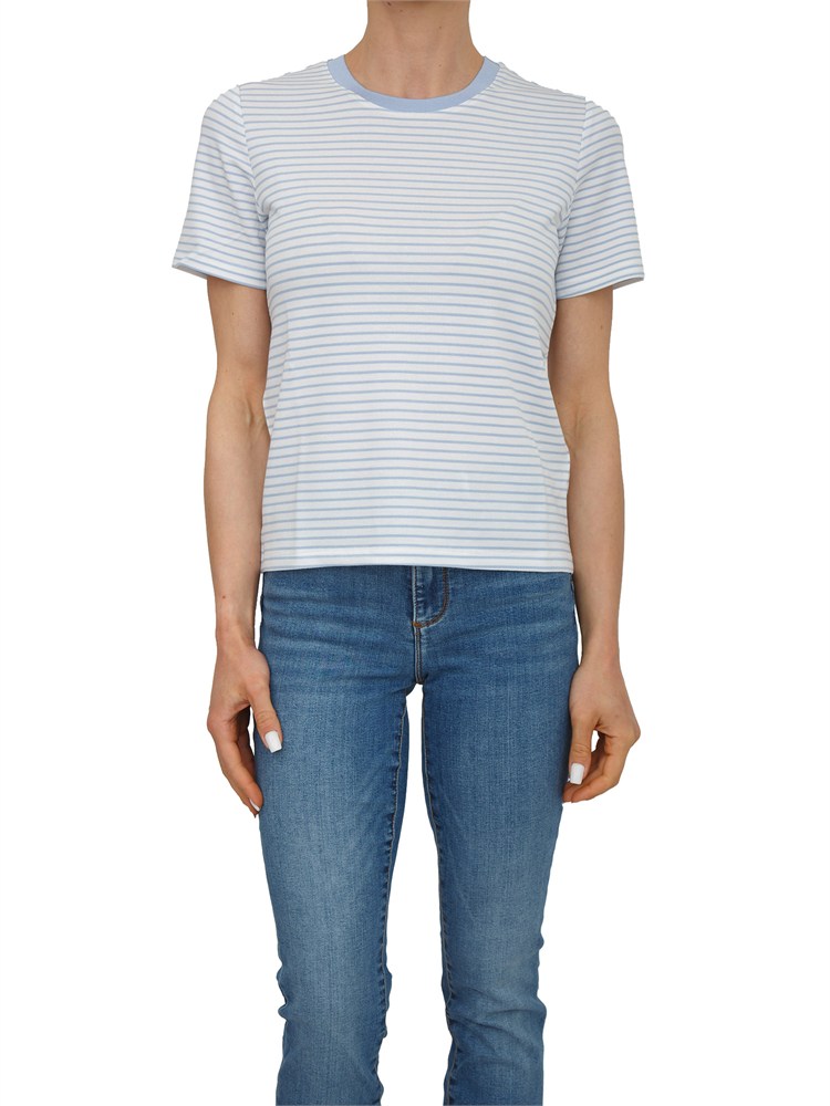 T-shirt Fracomina in cotone con righe azzurre