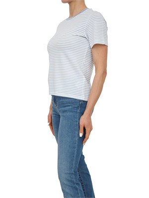 T-shirt Fracomina in cotone con righe azzurre in DONNA