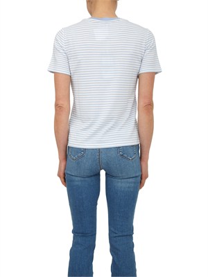 T-shirt Fracomina in cotone con righe azzurre in DONNA