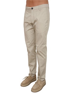 Pantaloni Armani Exchange uomo in raso di cotone beige in UOMO
