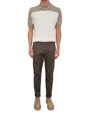 Pantaloni Armani Exchange uomo in raso di cotone marrone in UOMO