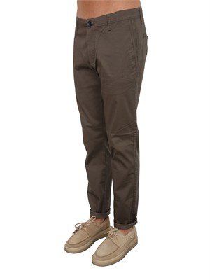 Pantaloni Armani Exchange uomo in raso di cotone marrone in UOMO
