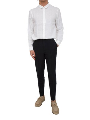 Camicia Armani Exchange uomo in lino bianco in UOMO