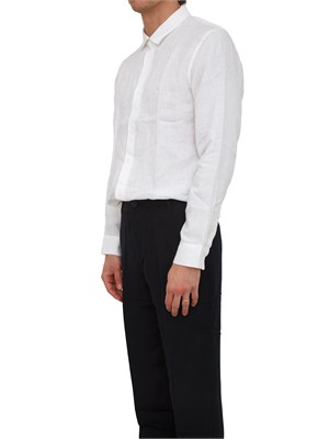 Camicia Armani Exchange uomo in lino bianco in UOMO
