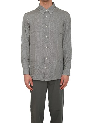 Camicia uomo Armani Exchange in viscosa micrologo blu all over in UOMO