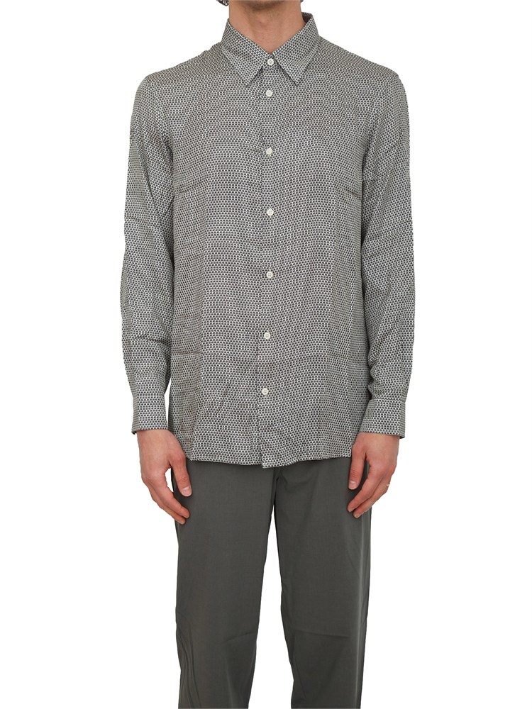 Camicia uomo Armani Exchange in viscosa micrologo blu all over