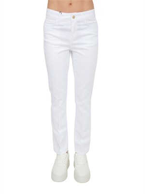 Pantalone cropped Fracomina in cotone bianco in DONNA