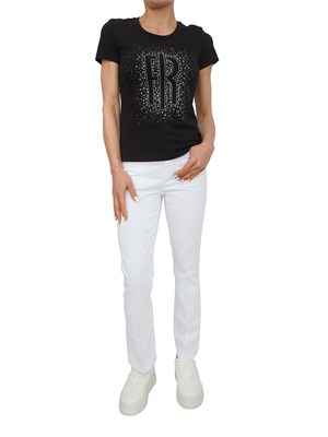 Pantalone cropped Fracomina in cotone bianco in DONNA