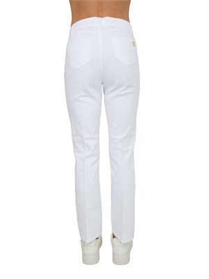 Pantalone cropped Fracomina in cotone bianco in DONNA