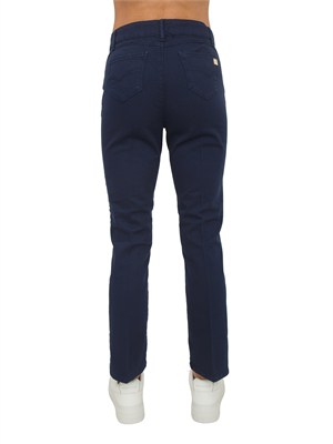 Pantalone cropped Fracomina in cotone blu in DONNA