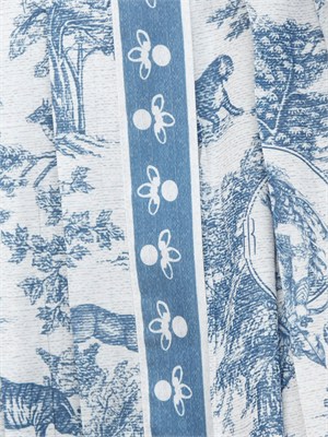 Gonna midi Fracomina in tessuto stampa esotica blu in DONNA