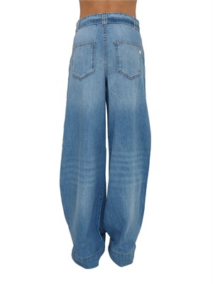 Jeans flare a palazzo Fracomina in denim medio chiaro in DONNA