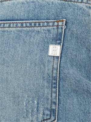 Jeans bermuda Fracomina in denim lavaggio medio e strappi in DONNA