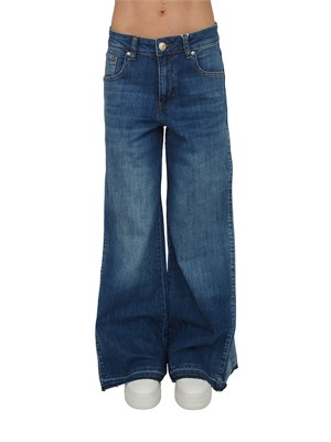 Jeans Fracomina in denim blu medio fondo ampio in DONNA