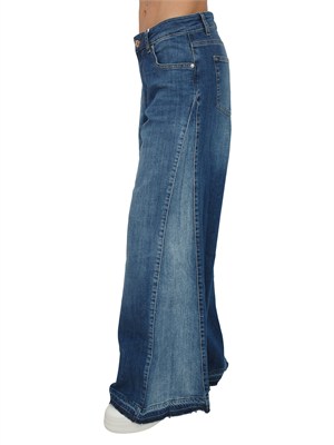 Jeans Fracomina in denim blu medio fondo ampio in DONNA