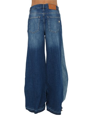 Jeans Fracomina in denim blu medio fondo ampio in DONNA