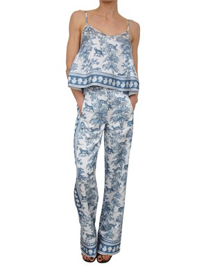 Top Fracomina in tessuto super leggero stampa fantasia esotica in DONNA