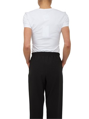 T-shirt bianca Fracomina in cotone con ricamo e strass logo a cuore in DONNA