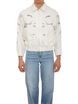 Giubbino Liu Jo donna in cotone bianco traforato in DONNA