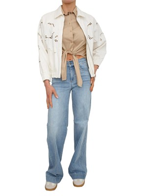 Giubbino Liu Jo donna in cotone bianco traforato in DONNA