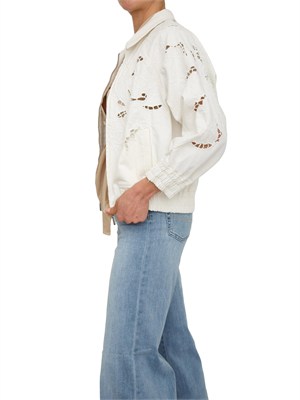 Giubbino Liu Jo donna in cotone bianco traforato in DONNA