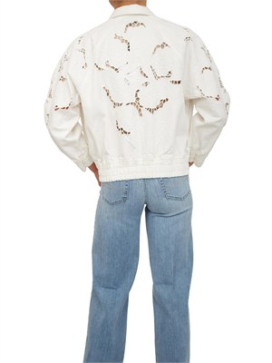 Giubbino Liu Jo donna in cotone bianco traforato in DONNA
