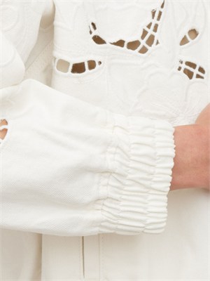 Giubbino Liu Jo donna in cotone bianco traforato in DONNA