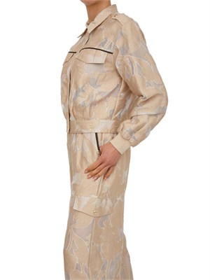 Giubbino Liu Jo donna in organza con lavorazione jacquard beige in DONNA