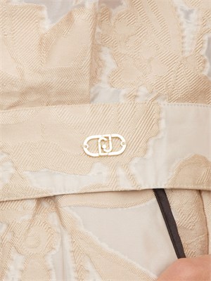 Giubbino Liu Jo donna in organza con lavorazione jacquard beige in DONNA