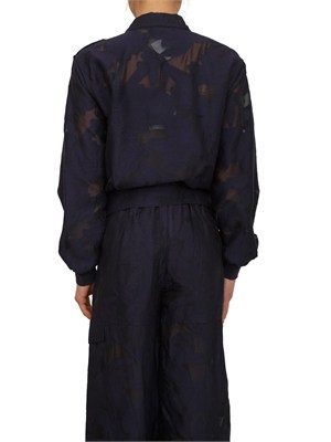 Giubbino Liu Jo donna in organza con lavorazione jacquard blu in DONNA
