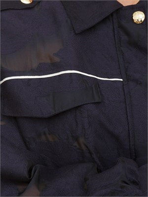 Giubbino Liu Jo donna in organza con lavorazione jacquard blu in DONNA