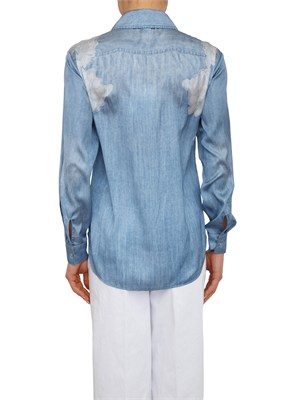 Camicia Liu Jo donna in fluido raso stampato effetto denim in DONNA