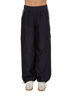 Pantaloni jogger Liu Jo donna in organza jacquard blu in DONNA