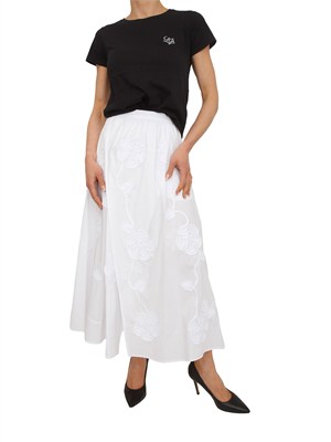 Gonna Liu Jo in popeline di puro cotone con disegno 3D in DONNA