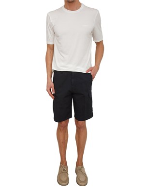 Bermuda Liu Jo uomo in gabardina blu in UOMO