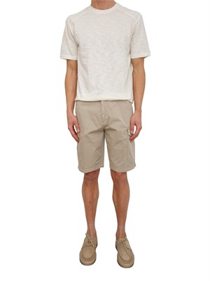 Bermuda Liu Jo uomo in gabardina beige tortora in UOMO