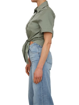 Camicia Liu Jo donna in popeline di cotone verde in DONNA