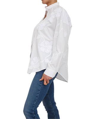 Camicia Liu Jo donna in popeline bianco con ricamo cornelly in DONNA