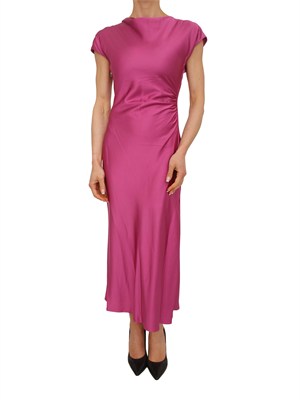 Abito Liu Jo in raso di viscosa fucsia in DONNA