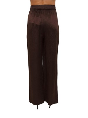 Pantaloni Liu Jo donna in raso wrinkle marrone in DONNA