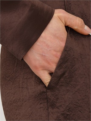 Pantaloni Liu Jo donna in raso wrinkle marrone in DONNA