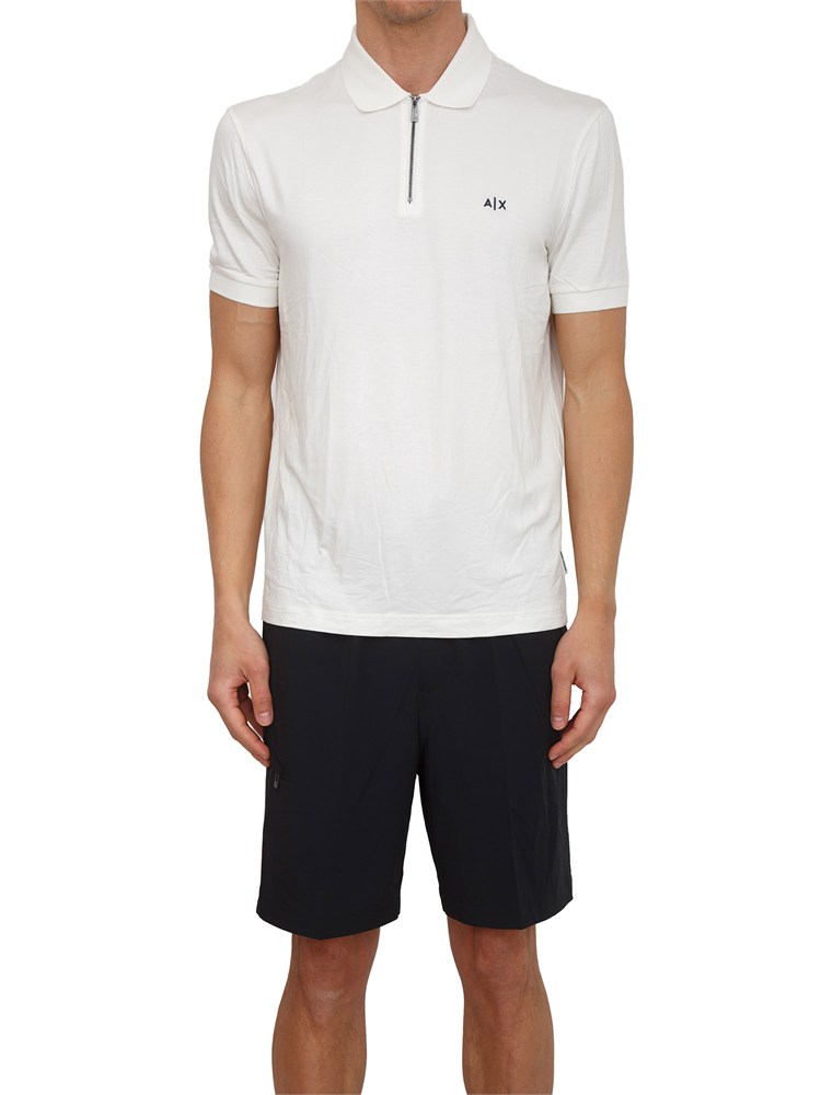 Polo uomo Armani Exchange in viscosa bianca