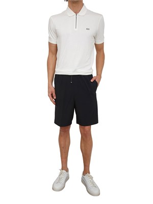 Polo uomo Armani Exchange in viscosa bianca in UOMO