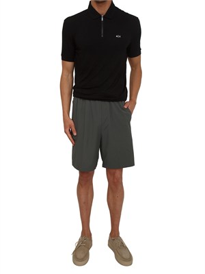 Polo uomo Armani Exchange in viscosa nera in UOMO