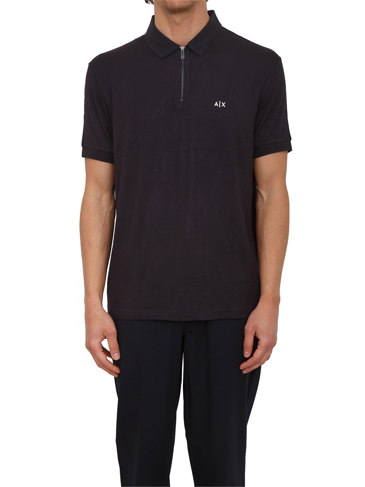 Polo uomo Armani Exchange in viscosa blu