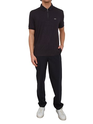 Polo uomo Armani Exchange in viscosa blu in UOMO