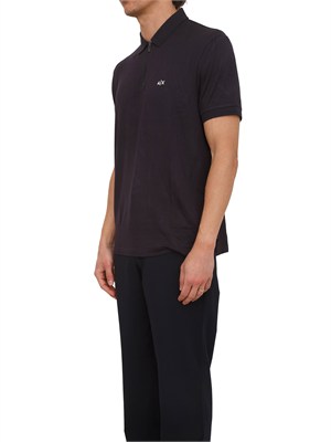 Polo uomo Armani Exchange in viscosa blu in UOMO