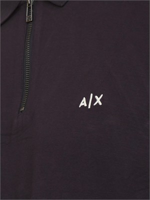 Polo uomo Armani Exchange in viscosa blu in UOMO