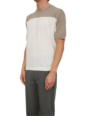 Maglia Armani Exchange uomo in cotone e lino panna in UOMO