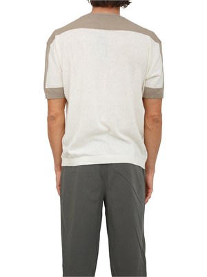 Maglia Armani Exchange uomo in cotone e lino panna in UOMO